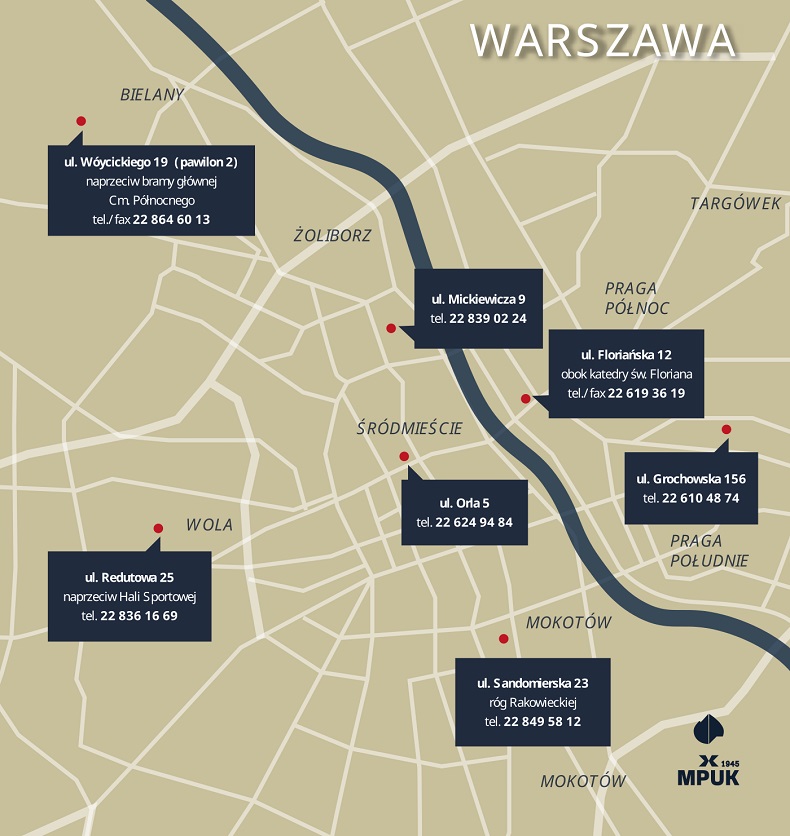 firmy pogrzebowe MPUK Warszawa Żoliborz