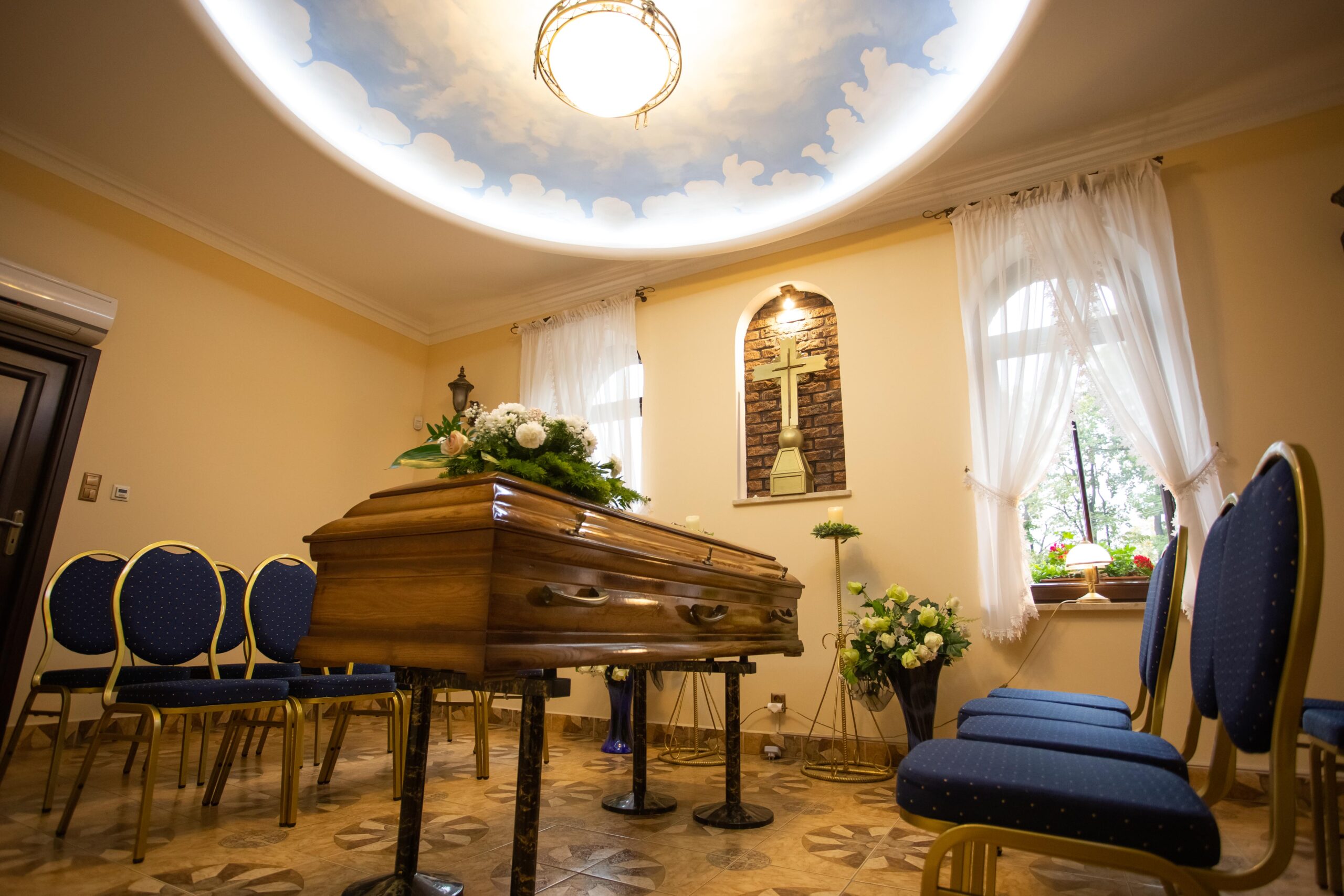 sala pożegnań w domu pogrzebowym w Nysie
