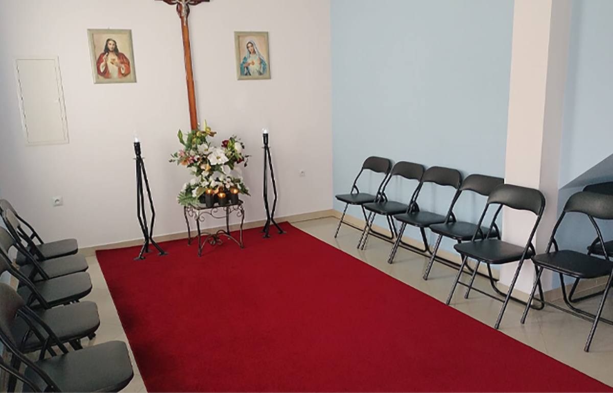 kaplica, sala pożegnań piaski
