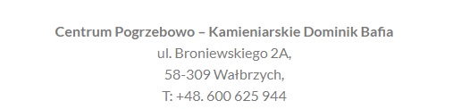 centrum pogrzebowo kamieniarskie Wałbrzych