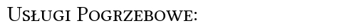 usługi pogrzebowe